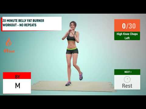 20 MINUTE BELLY FAT BURNER WORKOUT   NO REPEATS/მუცლის ცხიმის დაწვის 20 წუთიანი ვარჯიში   გამეორებ